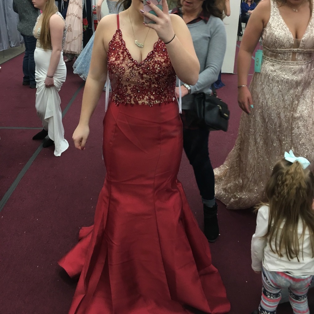 Size 12 prom dress fits small